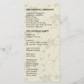 Trouwprogramma - Elegante zwart-witte bloem Programmakaart (Achterkant)