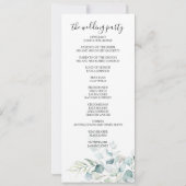 Trouwprogramma - Eucalyptus Kaart (Achterkant)