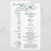 Trouwprogramma - Eucalyptus Kaart (Voorkant / Achterkant)