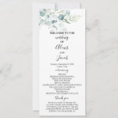 Trouwprogramma - Eucalyptus Kaart (Voorkant)