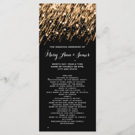 Trouwprogramma Falling Stars Gold Programmakaart