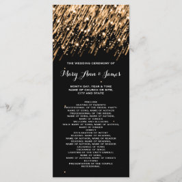 Trouwprogramma Falling Stars Gold Programmakaart