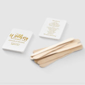 Trouwprogramma Fans | Borstel Script-Faux Gouden f Handwaaier (Niet-gemonteerd)