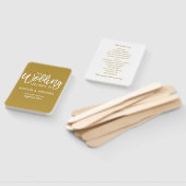 Trouwprogramma Fans | Penseelscript (goud) Handwaaier (Niet-gemonteerd)