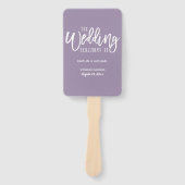 Trouwprogramma Fans | Penseelscript (Lavendel) Handwaaier (Voorkant)