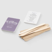 Trouwprogramma Fans | Penseelscript (Lavendel) Handwaaier (Niet-gemonteerd)