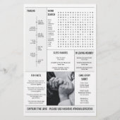 Trouwprogramma Foto Tijdlijn in Krantstijl Flyer (Achterkant)