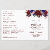 Trouwprogramma goedkoop bruidsboeket bruine blauwe (Voorkant)