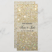 Trouwprogramma - Gold Glit Fab Programmakaart (Voorkant / Achterkant)
