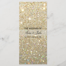 Trouwprogramma - Gold Glitter Fab Programmakaart