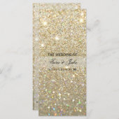 Trouwprogramma - Gold Glitter Fab Programmakaart (Voorkant / Achterkant)