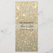 Trouwprogramma - Gold Glitter Fab Programmakaart (Voorkant)