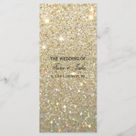 Trouwprogramma - Gold Glitter Fab Programmakaart