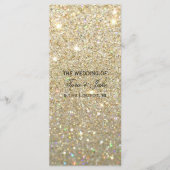 Trouwprogramma - Gold Glitter Fab Programmakaart (Voorkant)