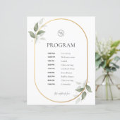 Trouwprogramma – Gouden Boog & Groene Botanische V (Staand voorkant)