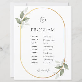 Trouwprogramma – Gouden Boog & Groene Botanische V
