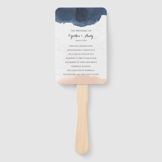 Trouwprogramma Hand Fan Handwaaier (Voorkant)