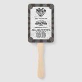 Trouwprogramma Hand Fan Steampunk Wedding Heart Handwaaier (Achterkant)
