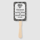 Trouwprogramma Hand Fan Steampunk Wedding Heart Handwaaier (Voorkant)