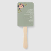 Trouwprogramma Handventilator in Saliegroen Handwaaier (Achterkant)