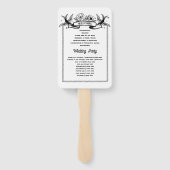 Trouwprogramma Hearts Tattoo Traditioneel Handwaaier (Achterkant)