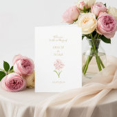 Trouwprogramma in Florale Roos Ivoor Vouwkaart Programma