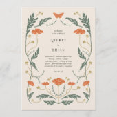 Trouwprogramma in Vintage Art Nouveau-stijl Programmakaart (Voorkant)