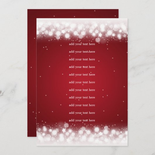 Trouwprogramma Inzet Magische Sprankel Rood Programmakaart (Voorkant / Achterkant)