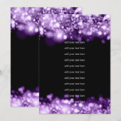 Trouwprogramma Inzet Sprankelende Lichten Paars Programmakaart (Voorkant / Achterkant)