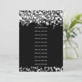 Trouwprogramma Inzet Zilveren Lichten Kaart (Staand voorkant)