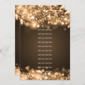 Trouwprogramma Inzetstuk Glanzende Lichten Goud Kaart (Voorkant / Achterkant)