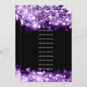 Trouwprogramma Inzetstuk Glanzende Lichten Paars Programmakaart (Voorkant / Achterkant)