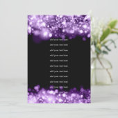 Trouwprogramma Inzetstuk Glanzende Lichten Paars Programmakaart (Staand voorkant)