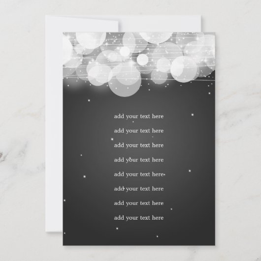 Trouwprogramma Inzetstuk Glow & Sparkle Zwart Kaart (Voorkant)