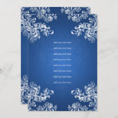 Trouwprogramma Inzetstuk Vintage Swirls 2 saffier Kaart (Voorkant / Achterkant)