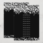 Trouwprogramma Inzetstuk Zilveren Lichten Kaart (Voorkant / Achterkant)