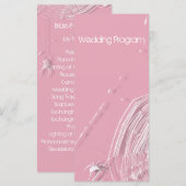 Trouwprogramma kaart met Spinnenwebben en Witte Sp (Voorkant / Achterkant)