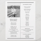 Trouwprogramma Krant Grote Enkele Pagina  Flyer (Achterkant)