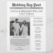 Trouwprogramma Krant Tijdlijn Flyer (Voorkant)