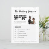 Trouwprogramma – Krantenstijl Voorpagina Ontwerp (Staand voorkant)