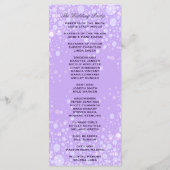 Trouwprogramma | Lavendel Champagne Bubbels Programmakaart (Achterkant)