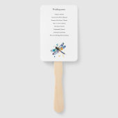 Trouwprogramma Libelle, op maat gemaakt Handwaaier (Achterkant)