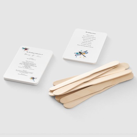 Trouwprogramma Libelle, op maat gemaakt Handwaaier (Niet-gemonteerd)