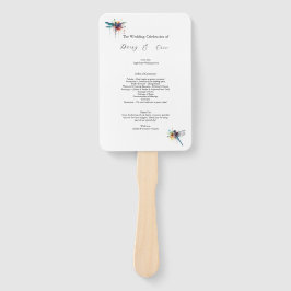 Trouwprogramma Libelle, op maat gemaakt Handwaaier