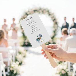 Trouwprogramma Libelle, op maat gemaakt Handwaaier