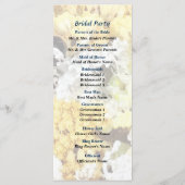 Trouwprogramma 'Mand met gedroogde bloemen' Programmakaart (Achterkant)