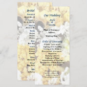 Trouwprogramma 'Mand met gedroogde bloemen' Programmakaart (Voorkant / Achterkant)
