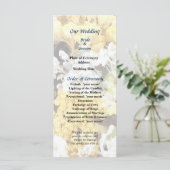 Trouwprogramma 'Mand met gedroogde bloemen' Programmakaart (Staand voorkant)