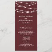 Trouwprogramma - Marsala Twinkle Lights Programmakaart (Voorkant)