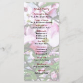 Trouwprogramma met Bloesems van de Roze Cornus Programmakaart (Achterkant)